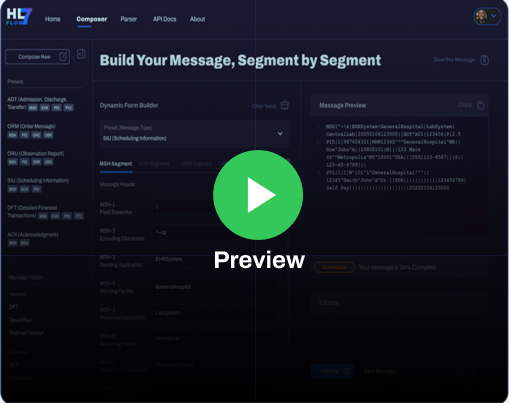 HL7 Dashboard